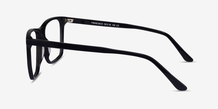 Francisco Black Acetate Eyeglass Frames from EyeBuyDirect
