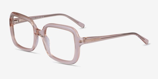 Provence Champagne AcetateEyeglass Frames from EyeBuyDirect, Angle View