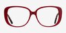 Mileva Burgundy Tortoise AcetateEyeglass Frames from EyeBuyDirect, Front View