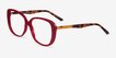 Mileva Burgundy Tortoise AcetateEyeglass Frames from EyeBuyDirect, Angle View