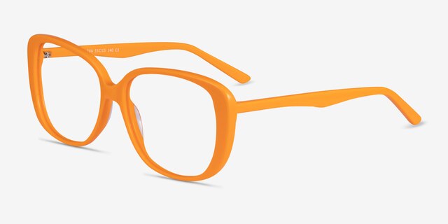 Mileva Orange AcetateEyeglass Frames from EyeBuyDirect, Angle View