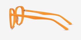 Mileva Orange Acétate Montures de lunettes de vue d'EyeBuyDirect, Vue de Côté