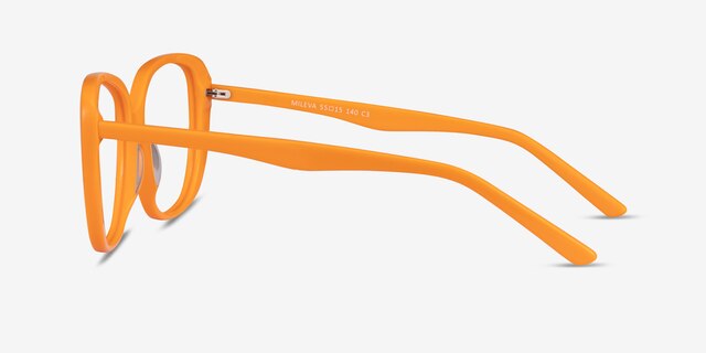 Mileva Orange AcetateEyeglass Frames from EyeBuyDirect, Side View