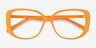 Mileva Orange AcetateEyeglass Frames from EyeBuyDirect, Closed View