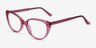 Cali Clear Pink AcetateEyeglass Frames from EyeBuyDirect, Angle View
