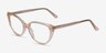 Cali Clear Yellow AcetateEyeglass Frames from EyeBuyDirect, Angle View