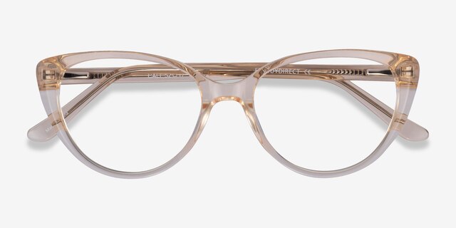 Cali Clear Yellow AcetateEyeglass Frames from EyeBuyDirect, Closed View