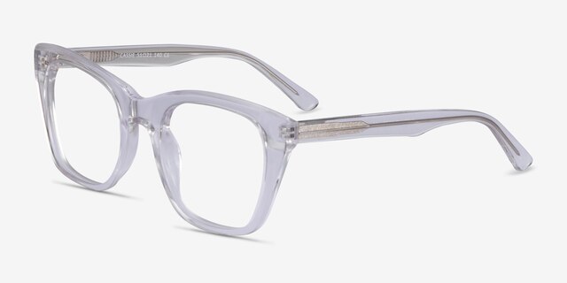 Cassie Clear AcetateEyeglass Frames from EyeBuyDirect, Angle View