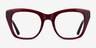 Cassie Burgundy AcetateEyeglass Frames from EyeBuyDirect, Front View