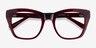 Cassie Burgundy AcetateEyeglass Frames from EyeBuyDirect, Closed View