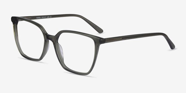 Nobel Clear Green AcetateEyeglass Frames from EyeBuyDirect, Angle View