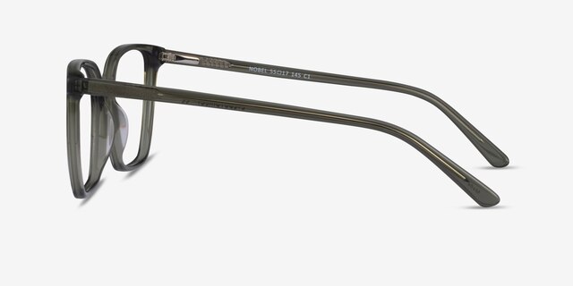 Nobel Clear Green AcetateEyeglass Frames from EyeBuyDirect, Side View