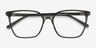 Nobel Clear Green AcetateEyeglass Frames from EyeBuyDirect, Closed View