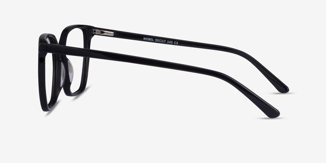 Nobel Black AcetateEyeglass Frames from EyeBuyDirect, Side View