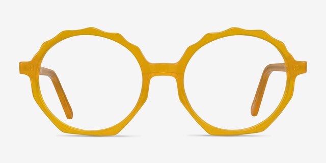 Anemone Clear Yellow AcetateEyeglass Frames from EyeBuyDirect, Front View