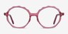 Anemone Clear Pink AcetateEyeglass Frames from EyeBuyDirect, Front View