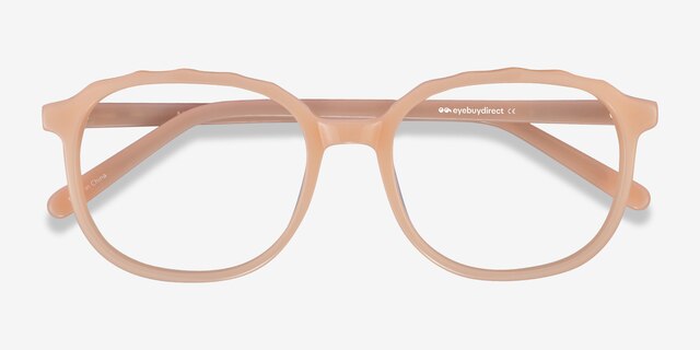 Maria Clear Nude AcetateEyeglass Frames from EyeBuyDirect, Closed View