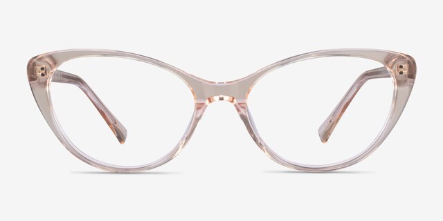Twinkle Clear Brown AcetateEyeglass Frames from EyeBuyDirect, Front View