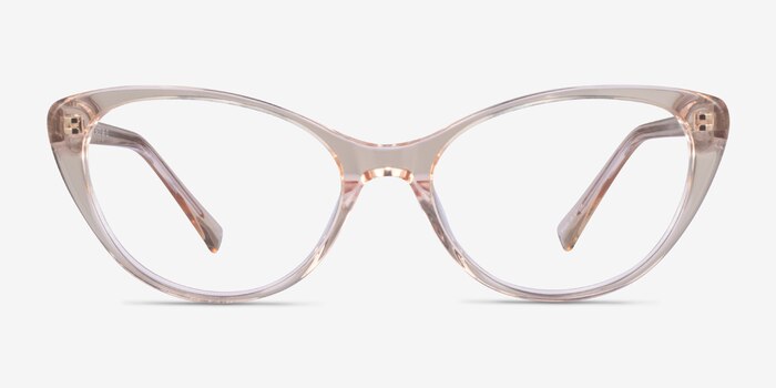 Twinkle Clear Brown Acetate Eyeglass Frames from EyeBuyDirect
