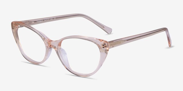 Twinkle Clear Brown AcetateEyeglass Frames from EyeBuyDirect, Angle View