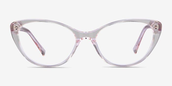 Twinkle Clear Pink Acetate Eyeglass Frames from EyeBuyDirect