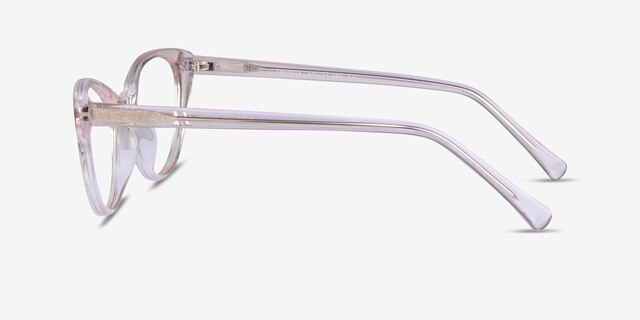 Twinkle Clear Pink AcétateMontures de lunettes de vue d'EyeBuyDirect, Vue de Côté
