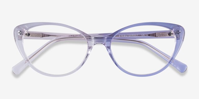 Twinkle Clear Pink AcétateMontures de lunettes de vue d'EyeBuyDirect, Vue Rapprochée