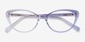 Twinkle Clear Pink AcétateMontures de lunettes de vue d'EyeBuyDirect, Vue Rapprochée