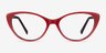 Twinkle Red AcetateEyeglass Frames from EyeBuyDirect, Front View