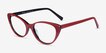 Twinkle Red AcetateEyeglass Frames from EyeBuyDirect, Angle View