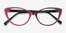 Twinkle Red AcetateEyeglass Frames from EyeBuyDirect, Closed View