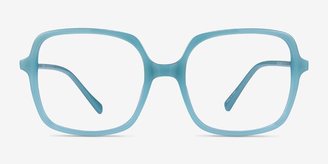 Domingo Blue AcetateEyeglass Frames from EyeBuyDirect, Front View