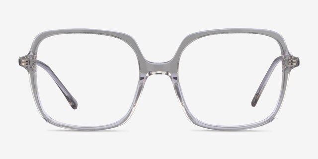 Domingo Clear Gray AcetateEyeglass Frames from EyeBuyDirect, Front View