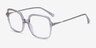 Domingo Clear Gray AcetateEyeglass Frames from EyeBuyDirect, Angle View