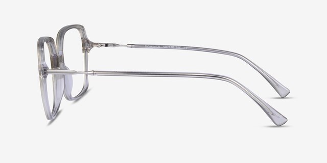 Domingo Clear Gray AcetateEyeglass Frames from EyeBuyDirect, Side View