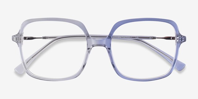 Domingo Clear Gray AcetateEyeglass Frames from EyeBuyDirect, Closed View