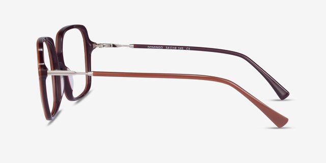 Domingo Brown AcetateEyeglass Frames from EyeBuyDirect, Side View