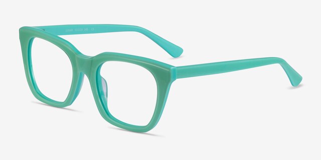 Lunar Vert AcétateMontures de lunettes de vue d'EyeBuyDirect, Vue d'Angle