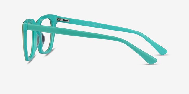 Lunar Vert AcétateMontures de lunettes de vue d'EyeBuyDirect, Vue de Côté