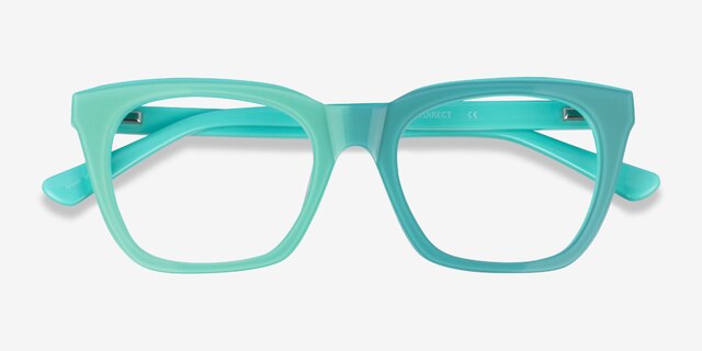 Lunar Vert AcétateMontures de lunettes de vue d'EyeBuyDirect, Vue Rapprochée