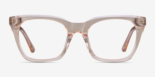 Lunar Clear Brown Acetate Eyeglass Frames