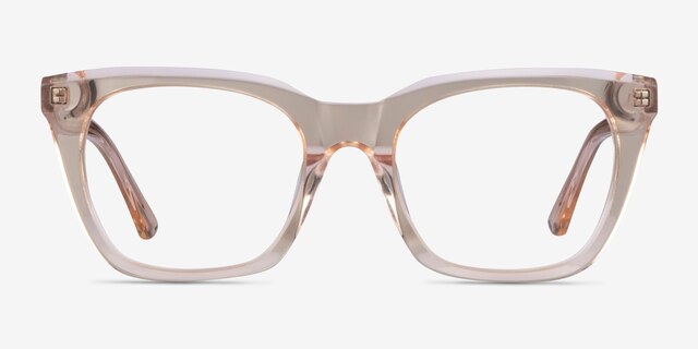 Lunar Clear Brown AcetateEyeglass Frames from EyeBuyDirect, Front View