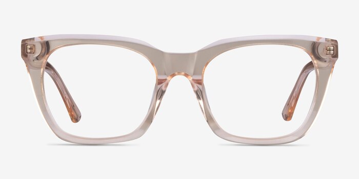 Lunar Clear Brown Acetate Eyeglass Frames from EyeBuyDirect