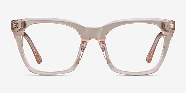 Lunar Clear Brown Acetate Eyeglass Frames