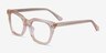 Lunar Clear Brown AcetateEyeglass Frames from EyeBuyDirect, Angle View