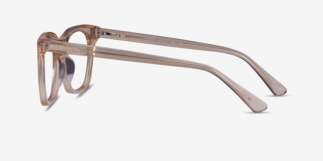 Lunar Clear Brown AcetateEyeglass Frames from EyeBuyDirect, Side View