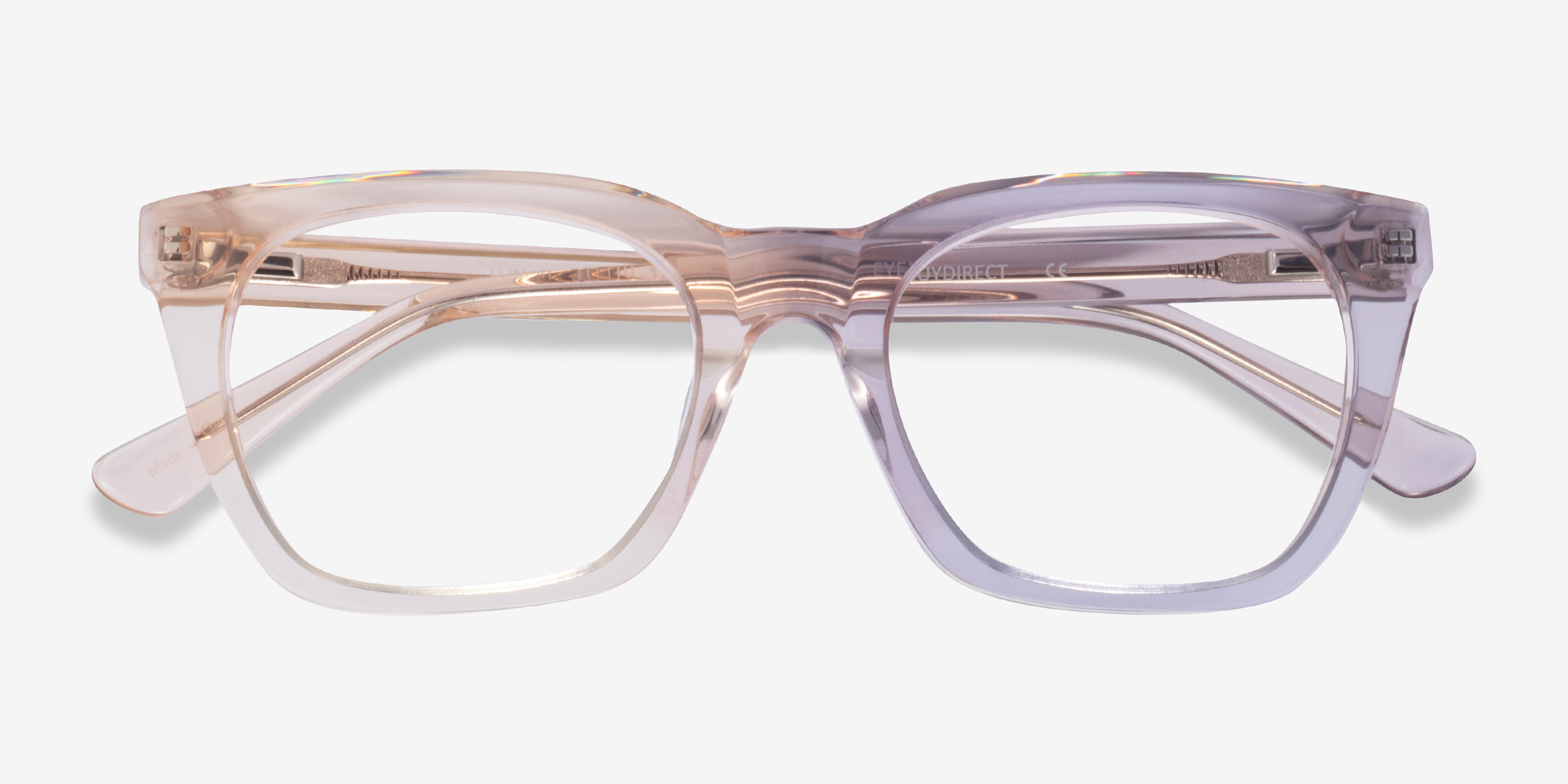 Lunar Square Clear Brown Full Rim Eyeglasses | Eyebuydirect