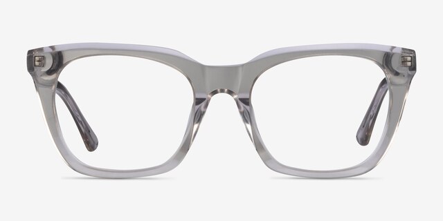 Lunar Clear Gray AcetateEyeglass Frames from EyeBuyDirect, Front View