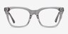 Lunar Clear Gray AcetateEyeglass Frames from EyeBuyDirect, Front View