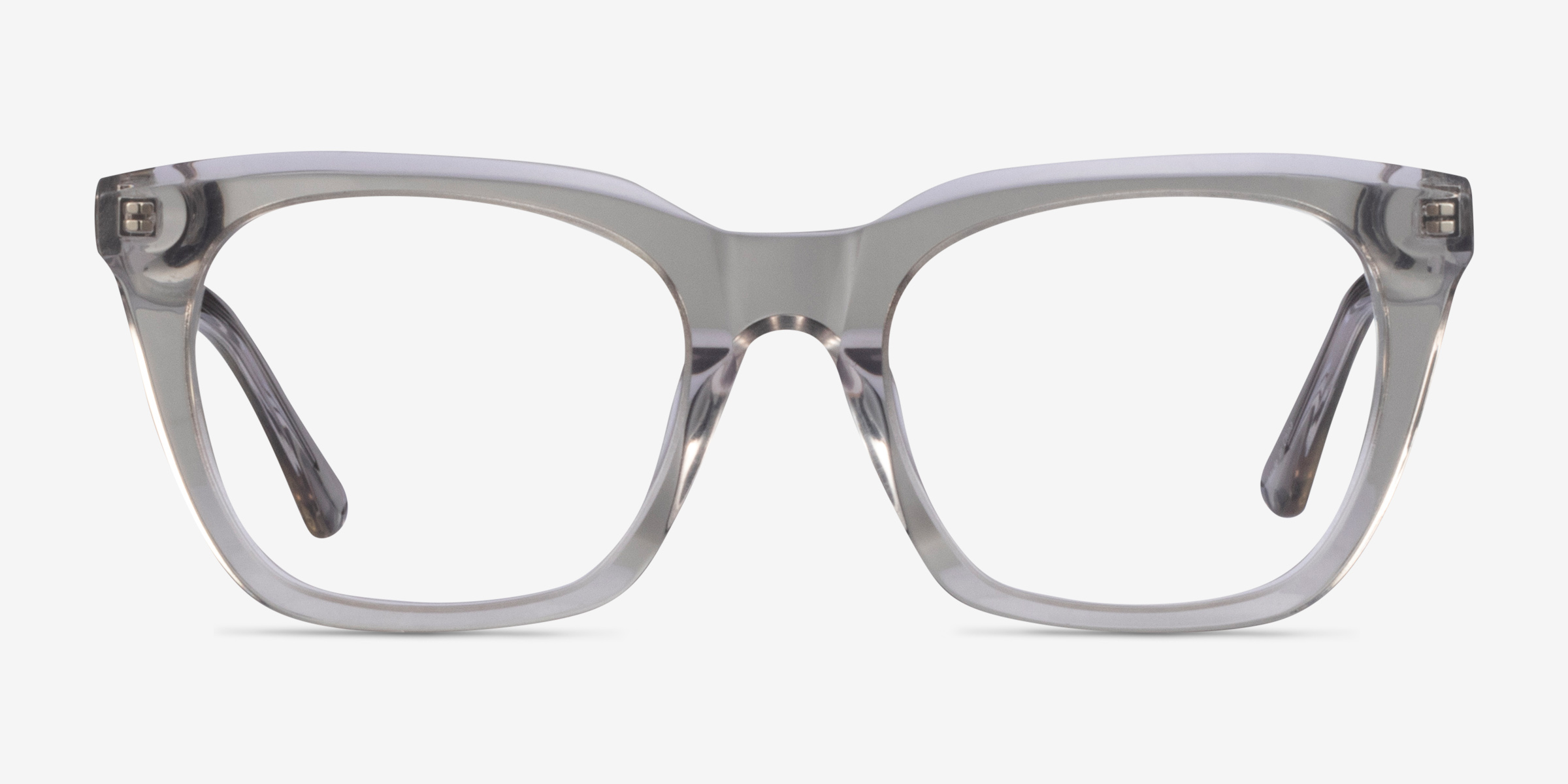 Lunar Square Clear Gray Full Rim Eyeglasses Eyebuydirect Canada